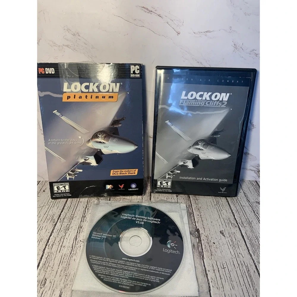 Lock On: Platinum Windows PC 2010 Combat Jet Fighter‎ Game Extra Software